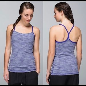 Lululemon Power Tank 8 purple with removable inserts